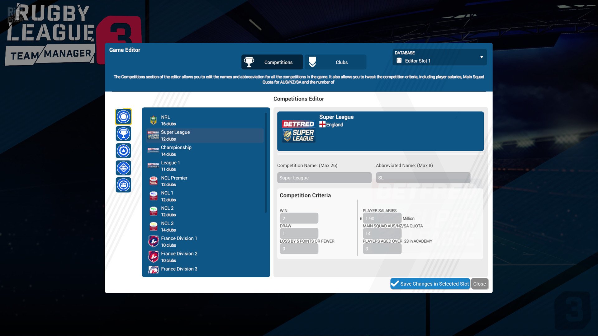 [14]-Rugby League/Union Team Manager 3 + 2 DLCs Download-HohohoGames